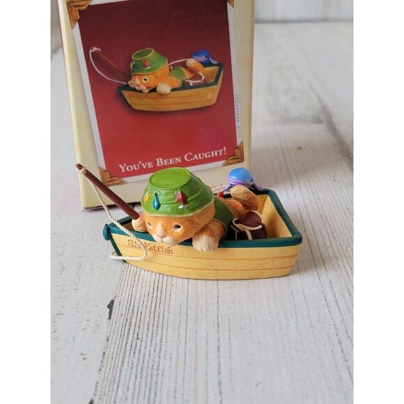 Hallmark you've been caught! 2005 ornament Xmas catfish - Picture 1 of 7